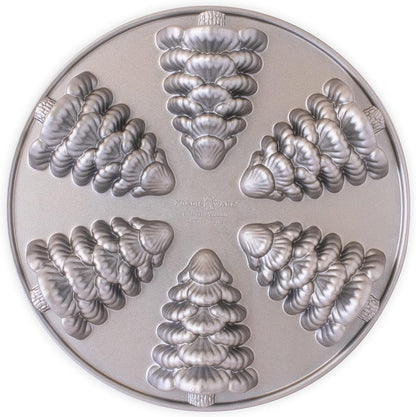 ნამცხვრის ყალიბი ნაძვის (Nordic Ware Cakelet Pan Silver)