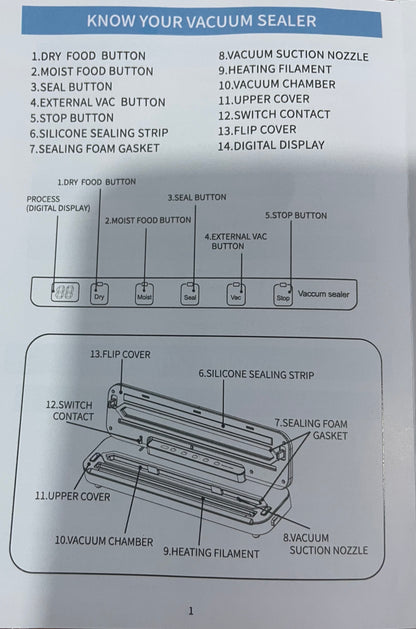 ვაკუმის (ვაკუუმური) შესაფუთი აპარატი / Vacuum Sealer (SV301E)