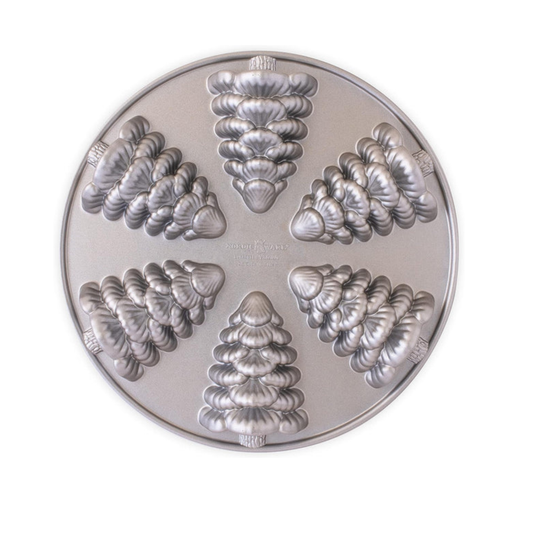 ნამცხვრის ყალიბი ნაძვის (Nordic Ware Cakelet Pan Silver)