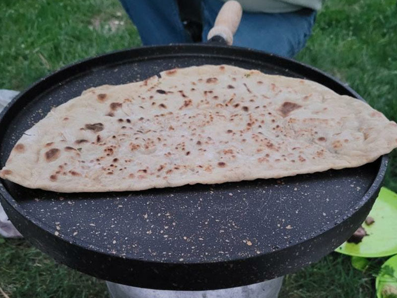 ორმაგი ტაფა და გრილი  ერთად Cast Double Sided Pan